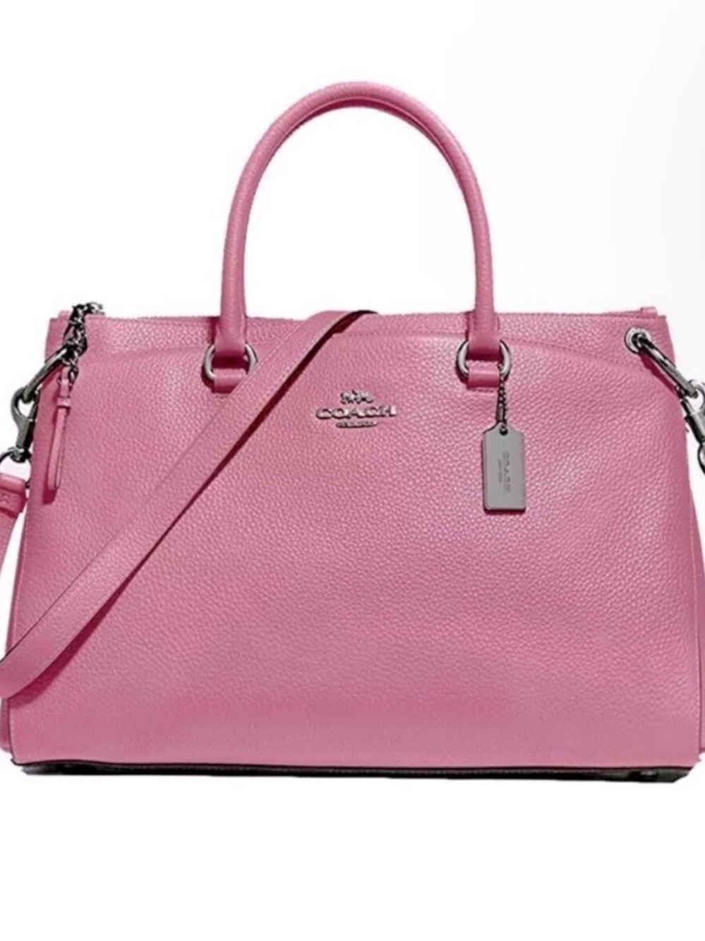 Coach Dusty Pink Mia Leather Satchel with Strap 2019 (F77884) - EUC $499 MSRP - Picture 1 of 15